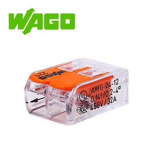 WAGO 221-412 배선용 2P 최대 0.4-4SQ 와이어 커넥터
